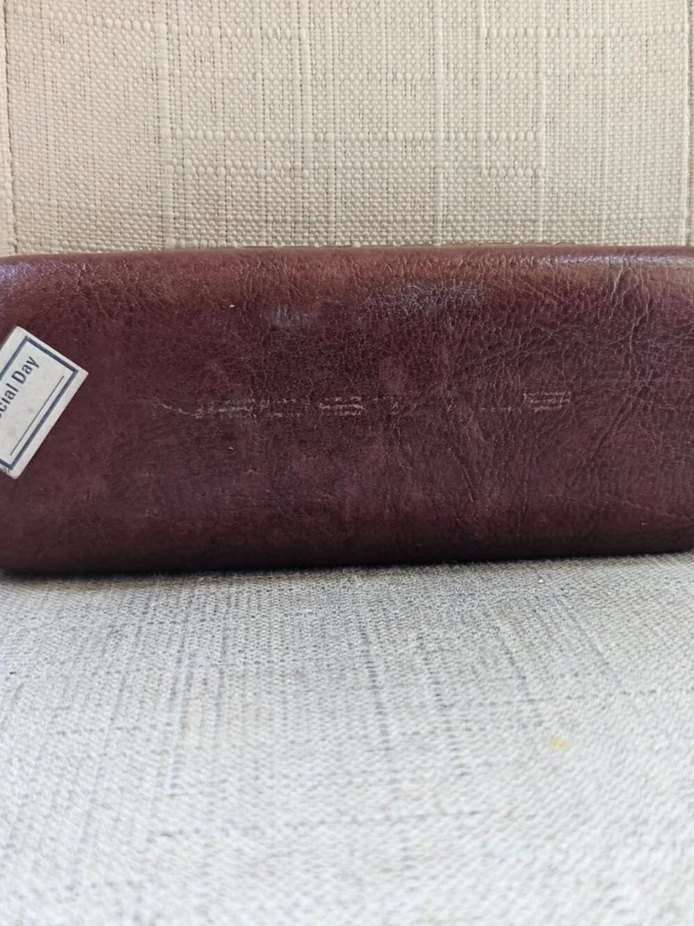 Neostyle Glasses Case Brown Leather Hard Case for Eyeglasses Small Size 6 x 2 in